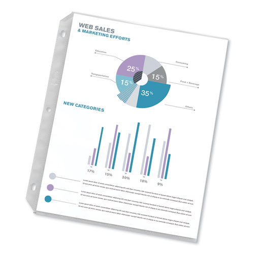 Picture of Top-Load Poly Sheet Protectors, Heavy Gauge, Letter, Nonglare, 100/Box