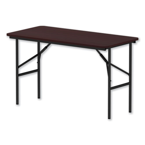 Picture of Wood Folding Table, Rectangular, 48w x 23.88d x 29h, Mahogany