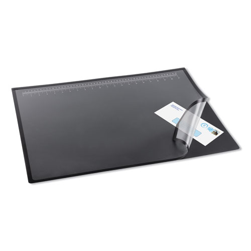 Picture of Lift-Top Pad Desktop Organizer, with Clear Overlay, 22 x 17, Black