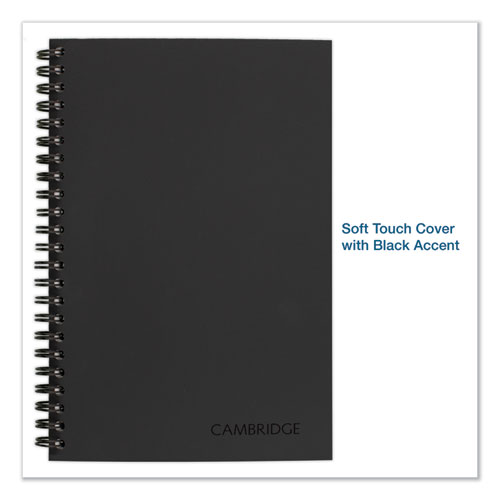 Picture of Wirebound Guided QuickNotes Notebook, 1-Subject, List-Management Format, Dark Gray Cover, (80) 8 x 5 Sheets