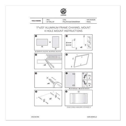 Picture of 4N1 Magnetic Dry Erase Combo Board, Weekly/Monthly Planning/Scheduling, 35" x 23", Tan/White Surface, Satin Aluminum Frame