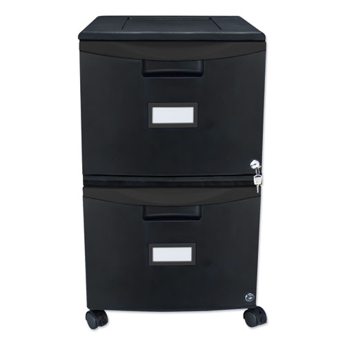 Two-Drawer+Mobile+Filing+Cabinet%2C+2+Legal%2Fletter-Size+File+Drawers%2C+Black%2C+14.75%26quot%3B+X+18.25%26quot%3B+X+26%26quot%3B