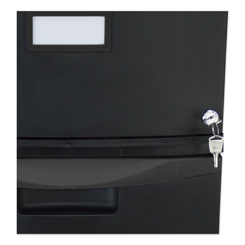 Picture of Two-Drawer Mobile Filing Cabinet, 2 Legal/Letter-Size File Drawers, Black, 14.75" x 18.25" x 26"