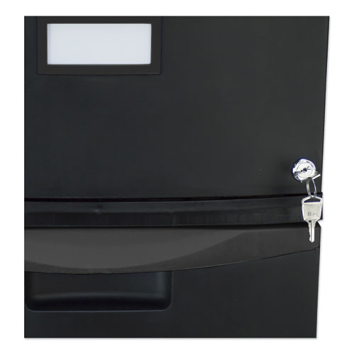 Picture of Single-Drawer Mobile Filing Cabinet, 1 Legal/Letter-Size File Drawer, Black, 14.75" x 18.25" x 12.75"