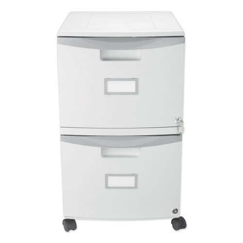 Two-Drawer+Mobile+Filing+Cabinet%2C+2+Legal%2Fletter-Size+File+Drawers%2C+Gray%2C+14.75%26quot%3B+X+18.25%26quot%3B+X+26%26quot%3B