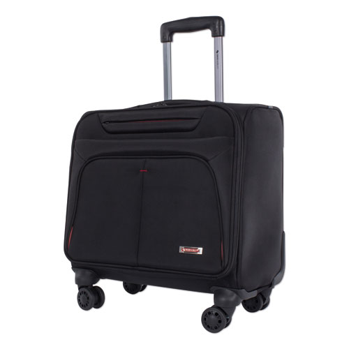 Picture of Purpose Overnight Business Case On Spinner Wheels, Fits Devices Up to 15.6", Polyester, 9.5 x 9.5 x 17.5, Black