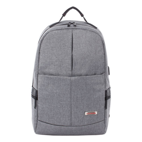 Picture of Sterling Slim Business Backpack, Holds Laptops 15.6", 5.5" x 5.5" x 18", Gray
