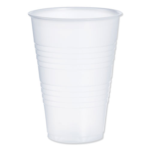 Picture of High-Impact Polystyrene Cold Cups, 14 oz, Translucent, 50 Cups/Sleeve. 20 Sleeves/Carton