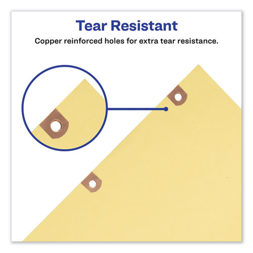 Picture of Preprinted Laminated Tab Dividers with Copper Reinforced Holes, 12-Tab, Jan. to Dec., 11 x 8.5, Buff, 1 Set