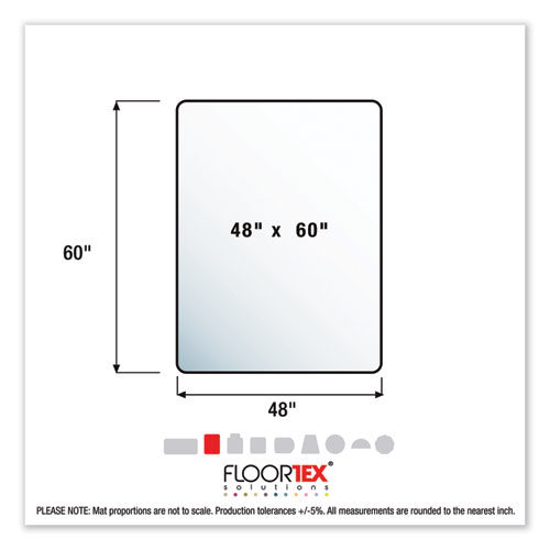 Picture of Cleartex Ultimat Polycarbonate Chair Mat for High Pile Carpets, 60" w x 48" l, Clear