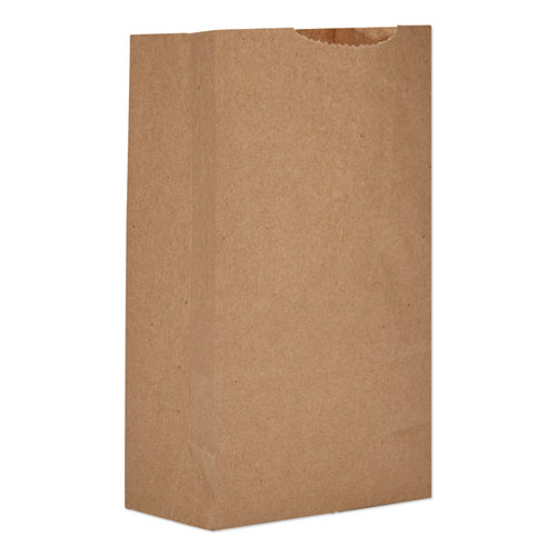 Picture of Grocery Paper Bags, 52 lb Capacity, #3, 4.75" x 2.94" x 8.04", Kraft, 500 Bags