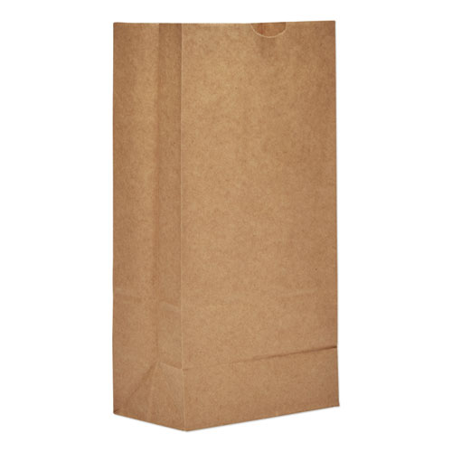 Picture of Grocery Paper Bags, 50 lb Capacity, #8, 6.13" x 4.13" x 12.44", Kraft, 500 Bags