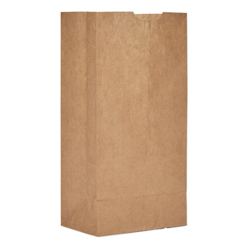 Picture of Grocery Paper Bags, 50 lb Capacity, #4, 5" x 3.13" x 9.75", Kraft, 500 Bags