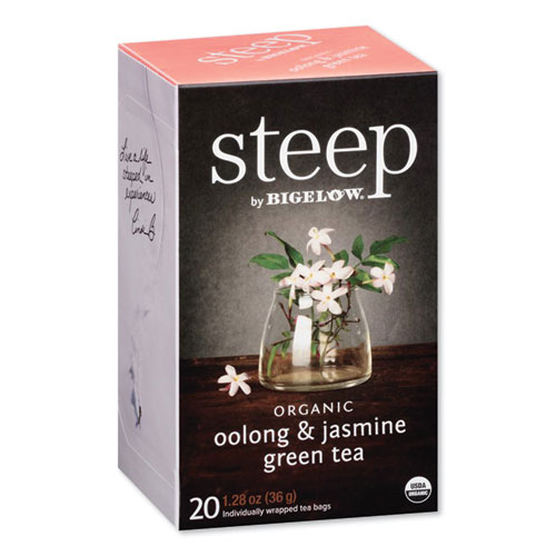 Picture of Steep Tea, Oolong and Jasmine Green, 0.06 oz Tea Bag, 20/Box