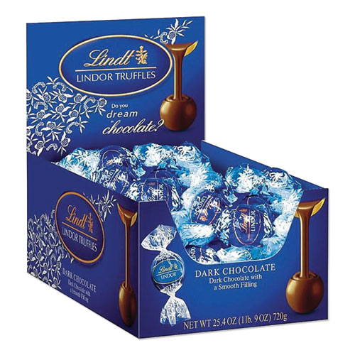 Picture of Lindor Dark Chocolate Truffles, 25.4 oz Box, 60/Box