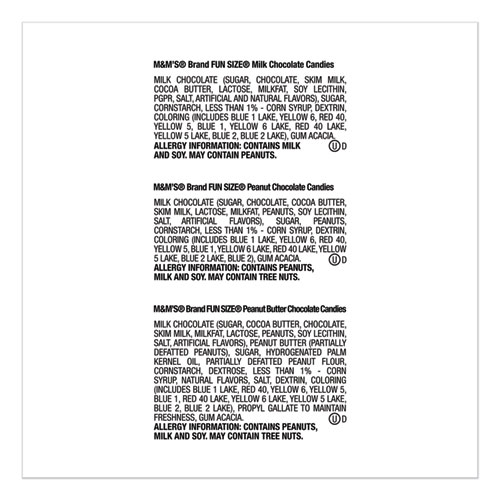 Picture of Chocolate Candies, Milk Chocolate/Peanut/Peanut Butter, Individually Wrapped, 32.9 oz Bag