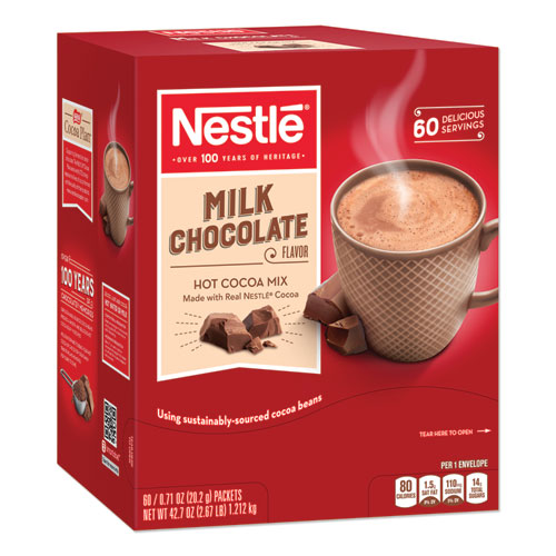 Picture of Hot Cocoa Mix, Milk Chocolate, 0.71 oz Packet, 60 Packets/Box