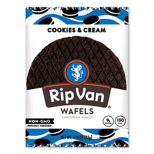 Picture of Wafels - Single Serve, Cookies and Cream, 1.16 oz Pack, 12/Box