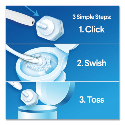 Picture of ToiletWand Disposable Toilet Cleaning System: Handle, Caddy and Refills, White, 6/Carton