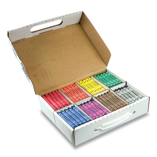 Picture of Crayons, Large, 8 Colors, 200/Box