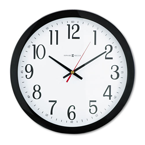 Picture of Gallery Wall Clock, 16" Overall Diameter, Black Case, 1 AA (sold separately)