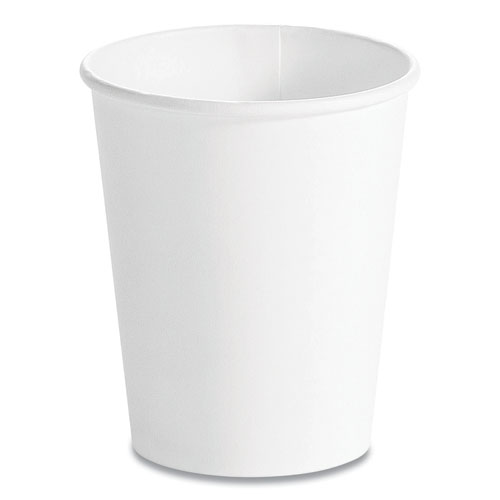 Picture of Single Wall Hot Cups 8 oz, White, 1,000/Carton