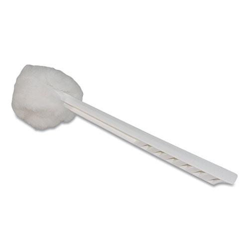 Picture of Deluxe Toilet Bowl Mop, 10" Handle, 4.5" Mop Head, White, 25/Carton