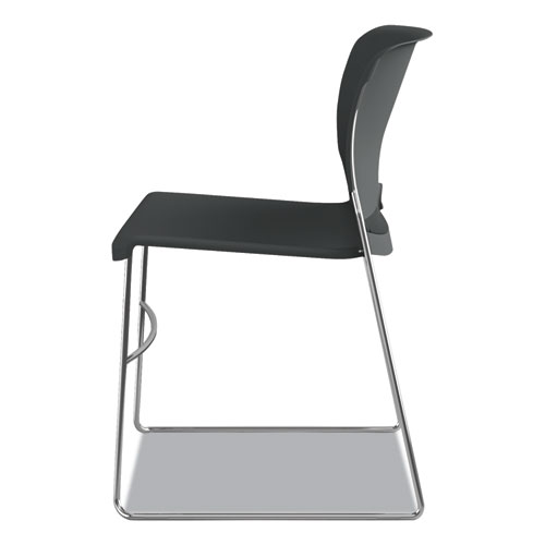 Picture of Olson Stacker High Density Chair, Supports Up to 300 lb, 17.75" Seat Height, Lava Seat, Lava Back, Chrome Base, 4/Carton