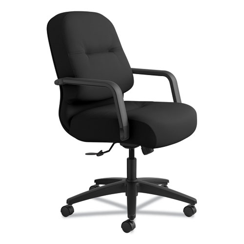 Picture of Pillow-Soft 2090 Series Managerial Mid-Back Swivel/Tilt Chair, Supports Up to 300 lb, 17" to 21" Seat Height, Black