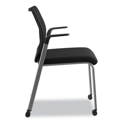 Picture of Nucleus Series Multipurpose Stacking Chair with ilira-Stretch M4 Back, Supports Up to 300 lb, Black Seat/Back, Platinum Base