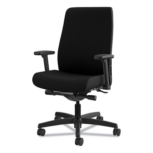 Picture of Endorse Upholstered Mid-Back Work Chair, Supports Up to 300 lb, 17.5" to 21.75" Seat Height, Black