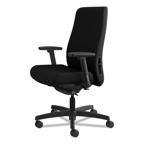 Picture of Endorse Upholstered Mid-Back Work Chair, Supports Up to 300 lb, 17.5" to 21.75" Seat Height, Black