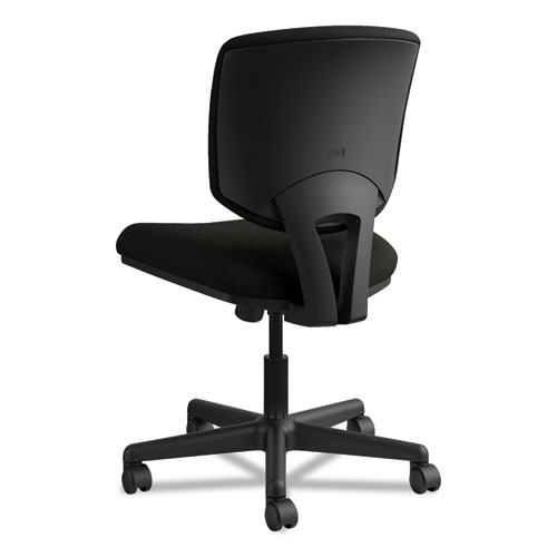 Picture of Volt Series Leather Task Chair with Synchro-Tilt, Supports Up to 250 lb, 18" to 22.25" Seat Height, Black