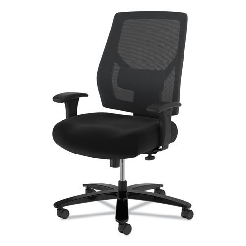 Picture of Crio Big and Tall Mid-Back Task Chair, Supports Up to 450 lb, 18" to 22" Seat Height, Black