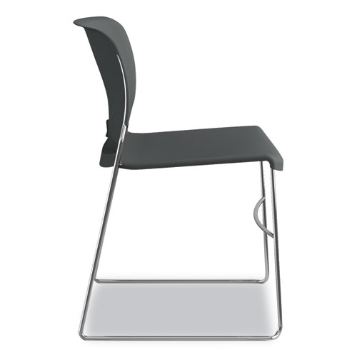 Picture of Olson Stacker High Density Chair, Supports Up to 300 lb, 17.75" Seat Height, Lava Seat, Lava Back, Chrome Base, 4/Carton