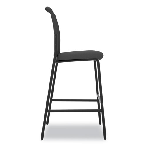 Picture of Instigate Mesh Back Multi-Purpose Stool, Supports Up to 250 lb, 33" Seat Height, Black Seat, Black Back, Black Base, 2/Carton
