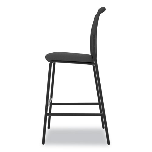 Picture of Instigate Mesh Back Multi-Purpose Stool, Supports Up to 250 lb, 33" Seat Height, Black Seat, Black Back, Black Base, 2/Carton