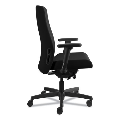 Picture of Endorse Upholstered Mid-Back Work Chair, Supports Up to 300 lb, 17.5" to 21.75" Seat Height, Black