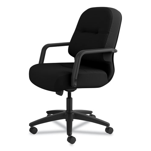 Picture of Pillow-Soft 2090 Series Managerial Mid-Back Swivel/Tilt Chair, Supports Up to 300 lb, 17" to 21" Seat Height, Black