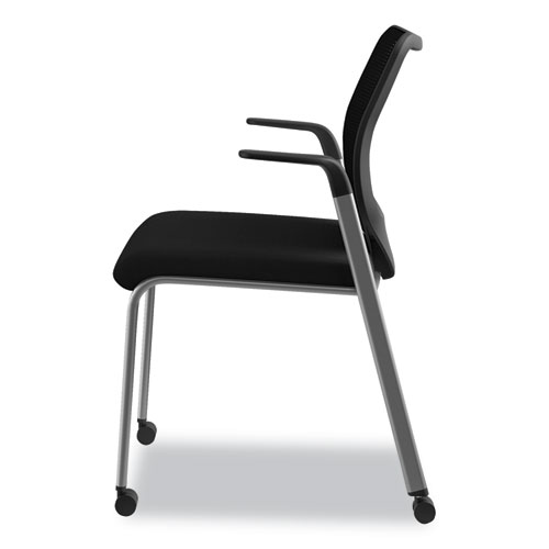 Picture of Nucleus Series Multipurpose Stacking Chair with ilira-Stretch M4 Back, Supports Up to 300 lb, Black Seat/Back, Platinum Base