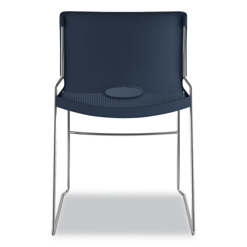 Picture of Olson Stacker High Density Chair, Supports Up to 300 lb, Regatta Seat/Back, Chrome Base, 4/Carton