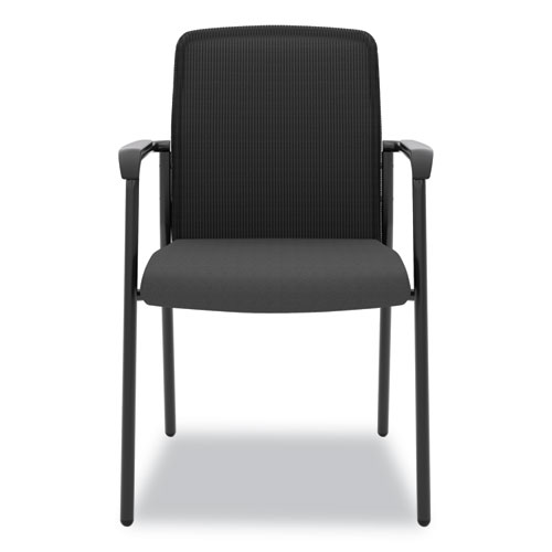 Picture of VL518 Mesh Back Multi-Purpose Chair with Arms, Supports Up to 250 lb, 19" Seat Height, Black Seat, Black Back, Black Base
