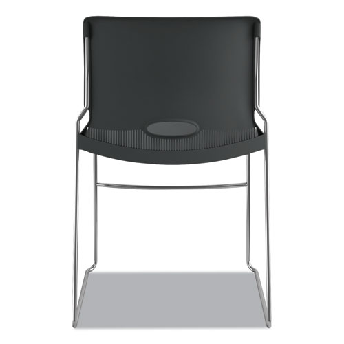 Picture of Olson Stacker High Density Chair, Supports Up to 300 lb, 17.75" Seat Height, Lava Seat, Lava Back, Chrome Base, 4/Carton