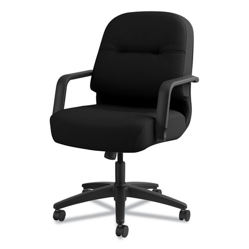 Picture of Pillow-Soft 2090 Series Managerial Mid-Back Swivel/Tilt Chair, Supports Up to 300 lb, 17" to 21" Seat Height, Black