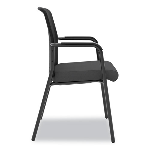 Picture of VL518 Mesh Back Multi-Purpose Chair with Arms, Supports Up to 250 lb, 19" Seat Height, Black Seat, Black Back, Black Base