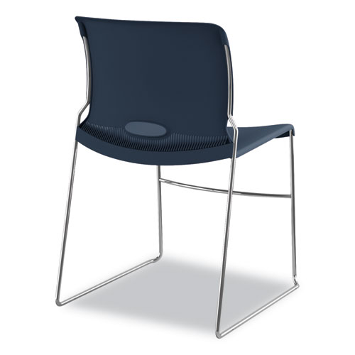 Picture of Olson Stacker High Density Chair, Supports Up to 300 lb, Regatta Seat/Back, Chrome Base, 4/Carton