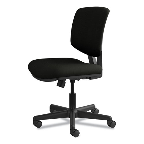 Picture of Volt Series Leather Task Chair with Synchro-Tilt, Supports Up to 250 lb, 18" to 22.25" Seat Height, Black