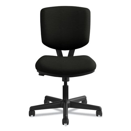 Picture of Volt Series Leather Task Chair with Synchro-Tilt, Supports Up to 250 lb, 18" to 22.25" Seat Height, Black