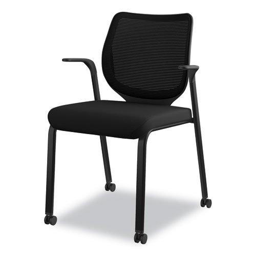 Picture of Nucleus Series Multipurpose Stacking Chair with ilira-Stretch M4 Back, Supports Up to 300 lb, 19" Seat Height, Black