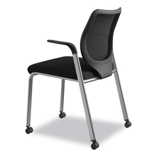 Picture of Nucleus Series Multipurpose Stacking Chair with ilira-Stretch M4 Back, Supports Up to 300 lb, Black Seat/Back, Platinum Base